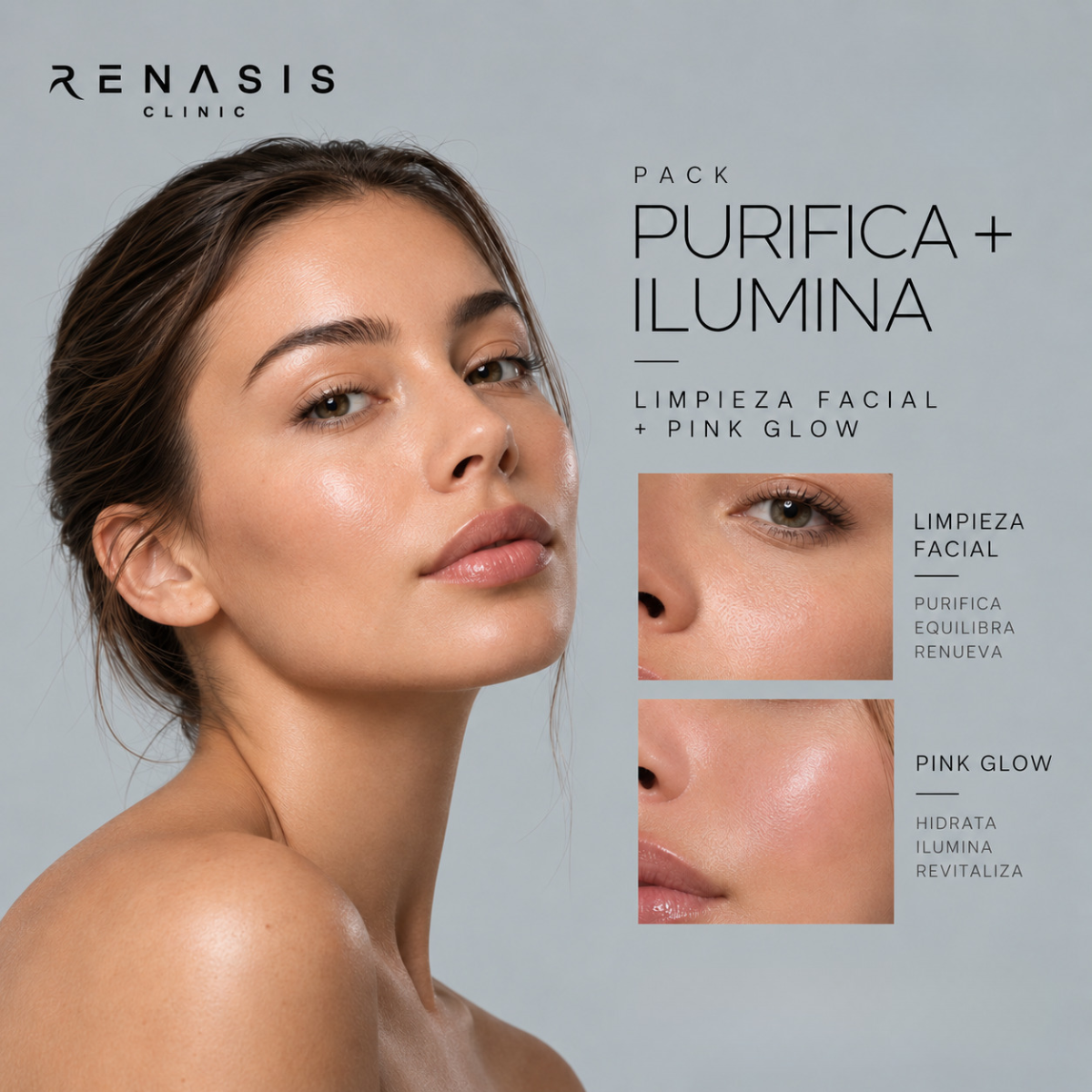 Pack Purifica + Ilumina (Limpieza facial + Pink Glow)